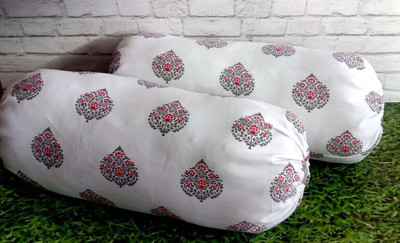 PInK PARROT Cotton Cushions Cover(39 cm*39 cm, Pack of 2, Orange)