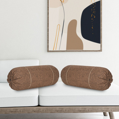 VHC Cotton Bolsters Cover(40.64 cm*77.47 cm, Pack of 2, Brown)