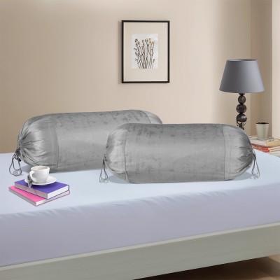 KUBER INDUSTRIES Polyester Bolsters Cover(Pack of 2, 40 cm*76 cm, Grey)