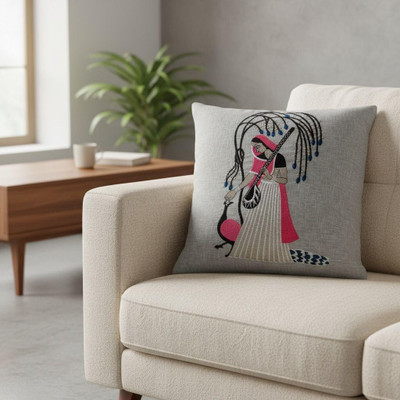 Casanest Linen Cushions Cover(41 cm*41 cm, Pack of 5, Grey)