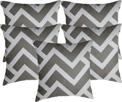 A&A Fabrics Polyester, Velvet Cushions & Pillows Cover(40 cm*40 cm, Pack of 5, Grey, White)