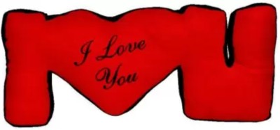 Love And Joy Self Design Cushions Cover(12 cm*12 cm, Red)