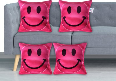 Heart Home Velvet Cushions Cover(Pack of 4, 41 cm*41 cm, Pink)