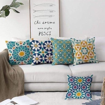 Casanest Velvet Cushions & Pillows Cover(Pack of 5, 41 cm*41 cm, Multicolor)