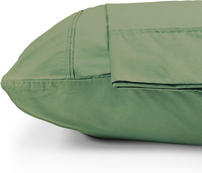 LINENWALAS Cotton Pillows Cover(Pack of 2, 51 cm*91 cm, Green)