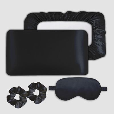 Avirons Silk Pillows Cover(46 cm*72 cm, Pack of 2, Blue)