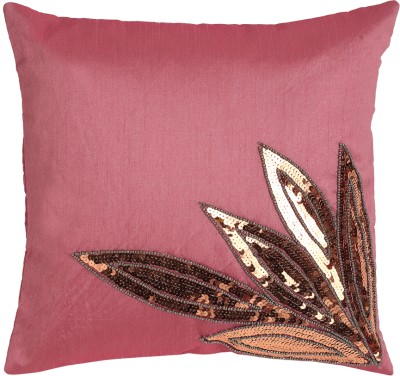 Alina decor Embroidered Cushions & Pillows Cover(Pack of 2, 40 cm*40 cm, Pink)