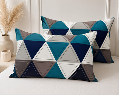 Amrange Microfiber Pillows Cover(43 cm*69 cm, Pack of 2, Blue)