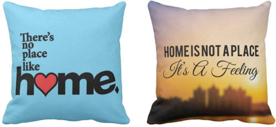 TheYaYaCafe Cotton Cushions Cover(30 cm*30 cm, Pack of 2, Blue)