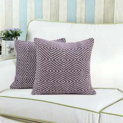 Saral Home Cotton Cushions & Pillows Cover(Pack of 2, 40 cm*40 cm, Purple)