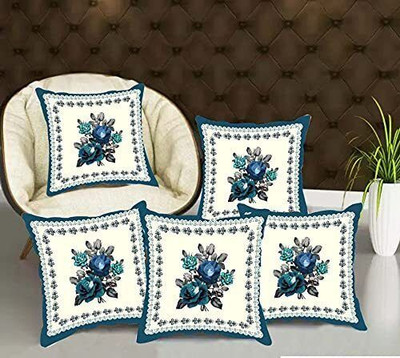 VARIKSH HOMES Velvet Cushions Cover(40 cm*40 cm, Pack of 5, Light Blue)