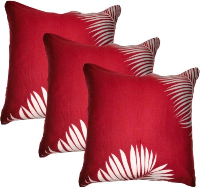 Makstile Blended Cushions Cover(Pack of 3, 40.64 cm*40.64 cm, Red)