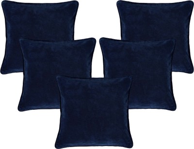 AMITRA Plain Cushions Cover(Pack of 5, 55 cm*55 cm, Dark Blue)