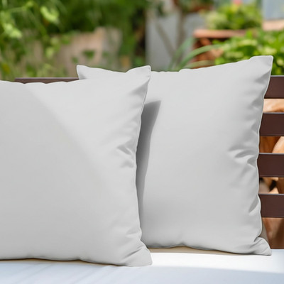 CUSHIONWALLA Polyester Cushions & Pillows Cover(40 cm*40 cm, Pack of 2, Grey)