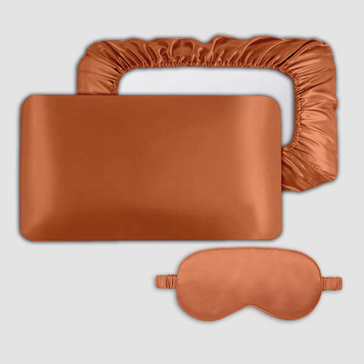 Avirons Silk Pillows Cover(46 cm*72 cm, Pack of 2, Pink)