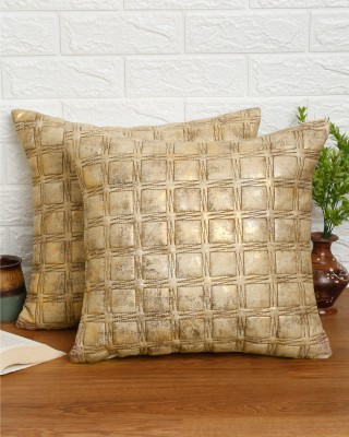 Dream Weaverz Velvet Cushions Cover(Pack of 2, 40.64 cm*40.64 cm, Beige)