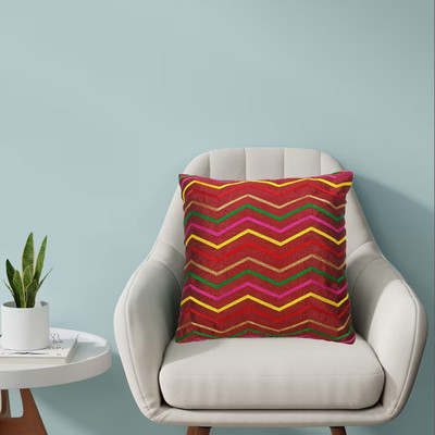 NOOR SHINE Velvet Cushions Cover(40 cm*40 cm, Pack of 5, Red)