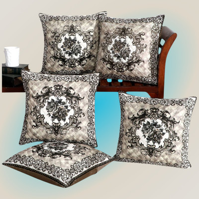 V JAY Polyester Cushions Cover(41 cm*41 cm, Pack of 5, Multicolor)