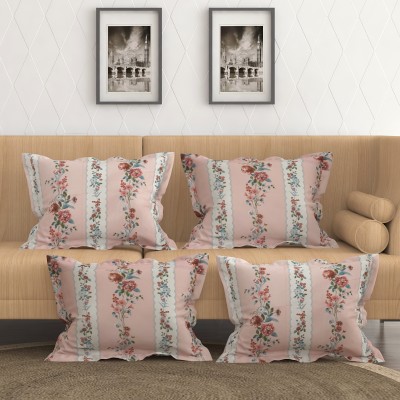 BEDORISM Printed Pillows Cover(Pack of 4, 46 cm*72 cm, Pink)