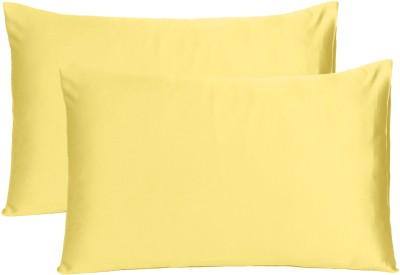 Oussum Satin Pillows Cover(Pack of 2, 50.8 cm*101.6 cm, Yellow)