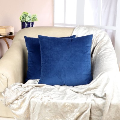 DecoGhar Cotton Cushions & Pillows Cover(Pack of 2, 40 cm*40 cm, Blue)