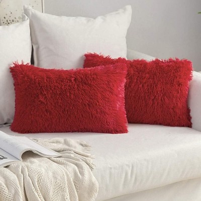 AVS Plain Cushions & Pillows Cover(Pack of 2, 40 cm*61 cm, Maroon)