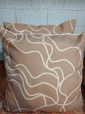 shears Polyester Cushions Cover(Pack of 2, 45 cm*45 cm, Beige)