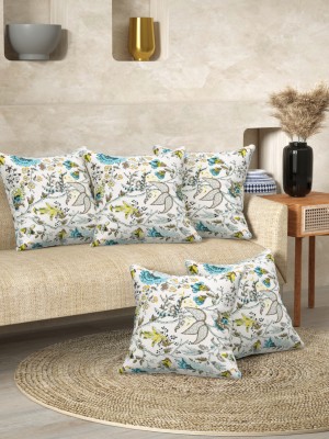 EasyGoods Floral Cushions Cover(Pack of 5, 40 cm*40 cm, Blue)