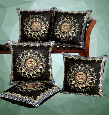 viraj Polyester Cushions Cover(Pack of 5, 41 cm*41 cm, Multicolor)