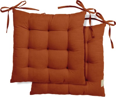 Vargottam Plain Cushions Cover(Pack of 2, 40.64 cm*40.64 cm, Orange)