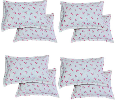 SUBHOBEDDING Cotton Pillows Cover(Pack of 8, 46 cm*64 cm, White)
