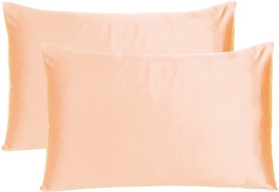 Oussum Satin Pillows Cover(Pack of 2, 50.8 cm*76.2 cm, Orange)