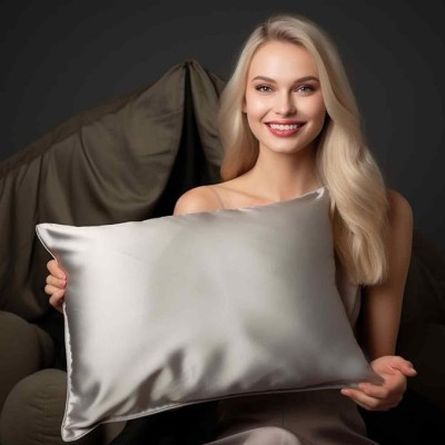 Pisaganj Plain Pillows Cover(Pack of 2, 43.18 cm*68.58 cm, Grey)