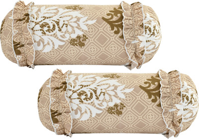 LTF Polycotton Bolsters Cover(80 cm*40 cm, Pack of 2, Beige)