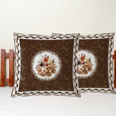 Shailya Velvet Cushions Cover(Pack of 2, 60.96 cm*60.96 cm, Brown)
