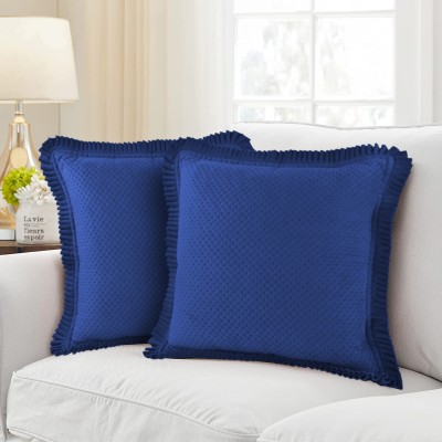 BelBro Velvet Cushions Cover(Pack of 2, 20 cm*20 cm, Blue)