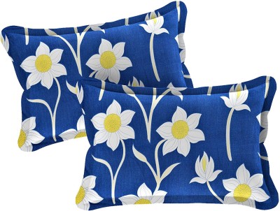 ZCI Cotton Pillows Cover(Pack of 2, 43 cm*68 cm, Blue)