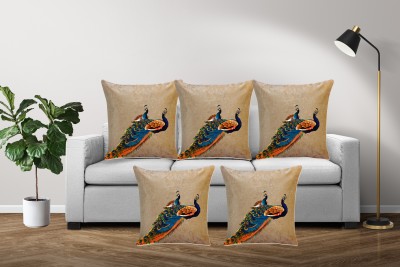 AWANI TRENDS 3D Printed Cushions & Pillows Cover(Pack of 5, 40 cm*40 cm, Multicolor)