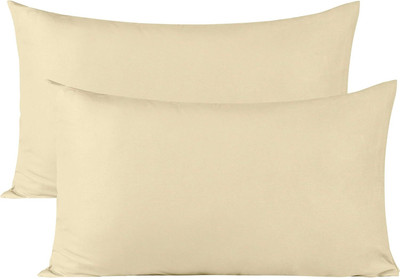 SAFHOME Cotton Pillows Cover(45.72 cm*76.2 cm, Pack of 2, Beige)