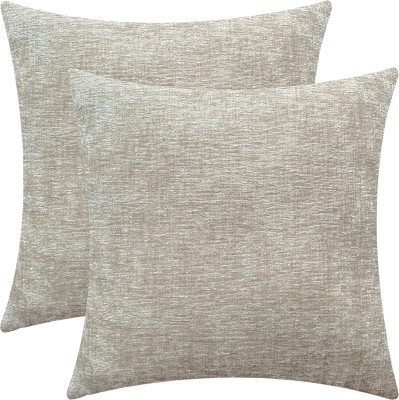 Lushomes Plain Cushions & Pillows Cover(Pack of 2, 45 cm*45 cm, Cream)