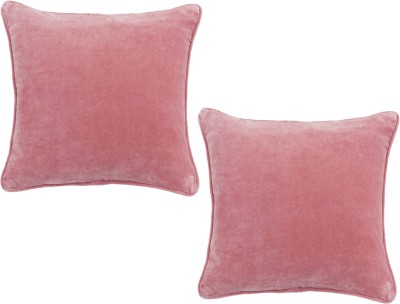 AMITRA Plain Cushions & Pillows Cover(Pack of 2, 43 cm*43 cm, Pink)