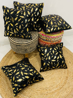 WEAVERLY Printed Cushions & Pillows Cover(Pack of 5, 40 cm*40 cm, Black)