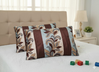 Laxmi Enterprises Cotton Cushions & Pillows Cover(Pack of 2, 32 cm*64 cm, Cream)