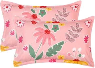 KITTUZ KRAFT Microfiber Pillows Cover(Pack of 2, 42 cm*68 cm, Pink)