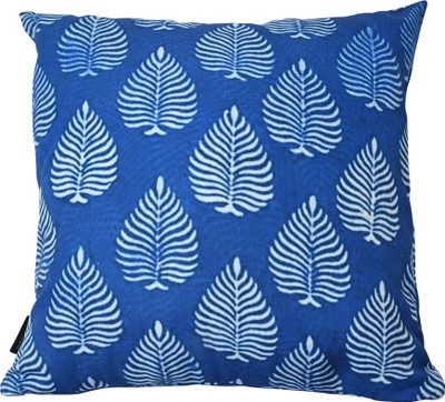 Rak Designs Canvas Cushions Cover(40 cm*40 cm, Dark Blue)