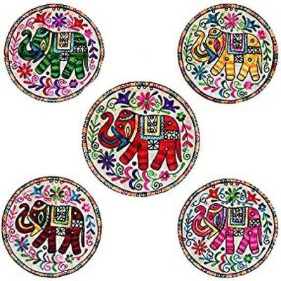 SM Creations Embroidered Cushions Cover(Pack of 5, 40 cm*40 cm, Multicolor)