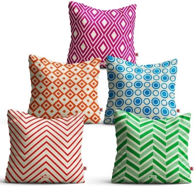 Indigifts Canvas Cushions & Pillows Cover(Pack of 5, 40 cm*40 cm, Multicolor)