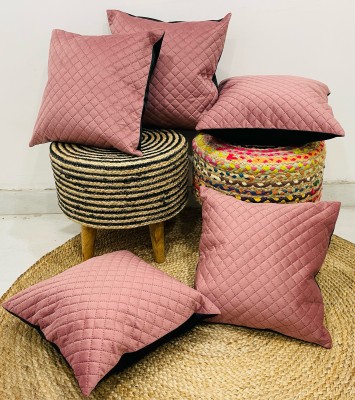WEAVERLY Embroidered Cushions & Pillows Cover(Pack of 5, 40 cm*40 cm, Pink)