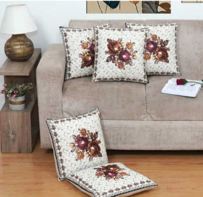 BANAVY Velvet Cushions Cover(40 cm*40 cm, Pack of 5, Maroon, Orange)