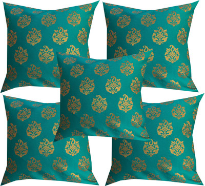 VIREO Jacquard Cushions & Pillows Cover(40 cm*40 cm, Pack of 5, Multicolor)